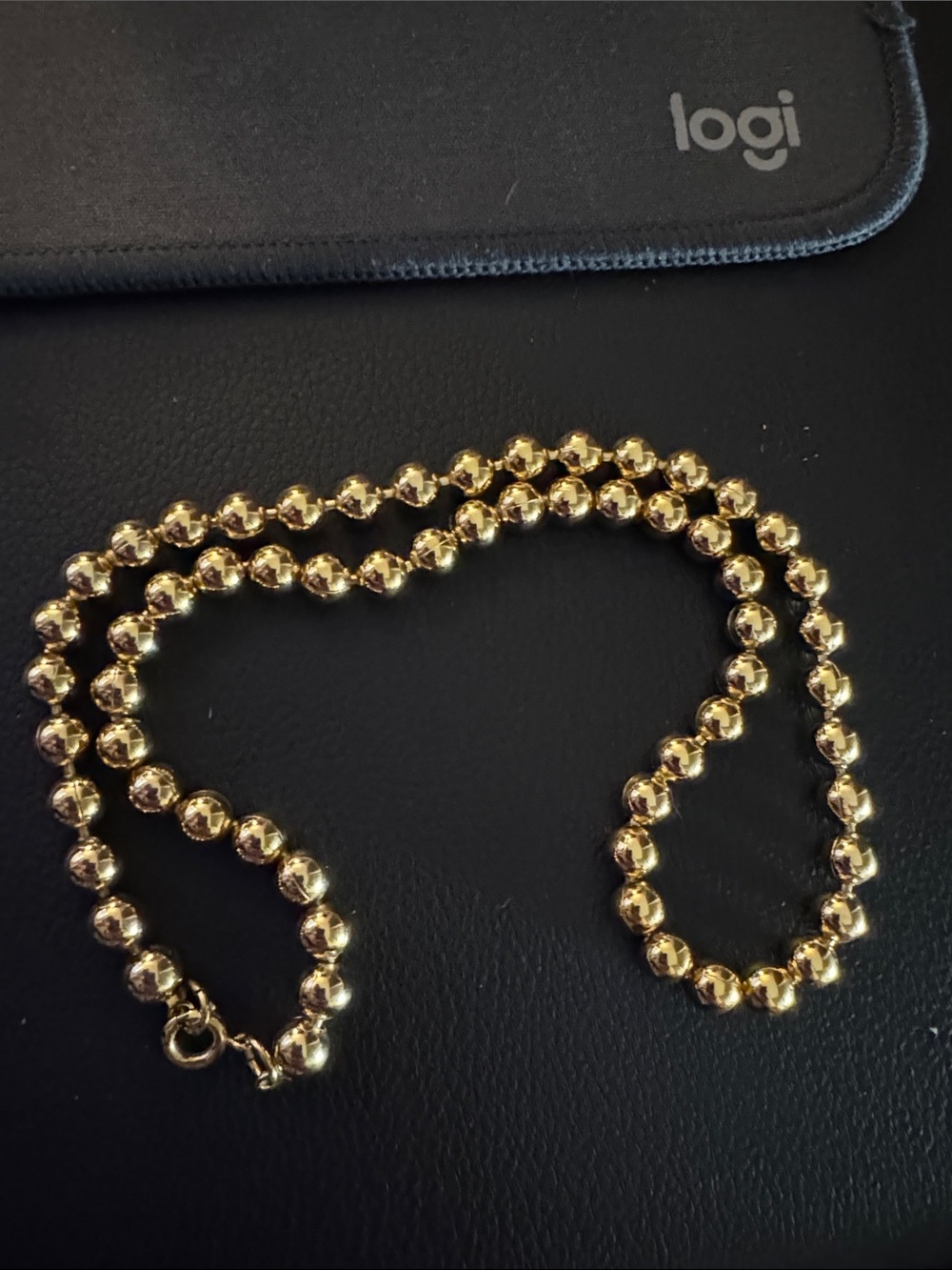Classic Gold Bead Statement Necklace